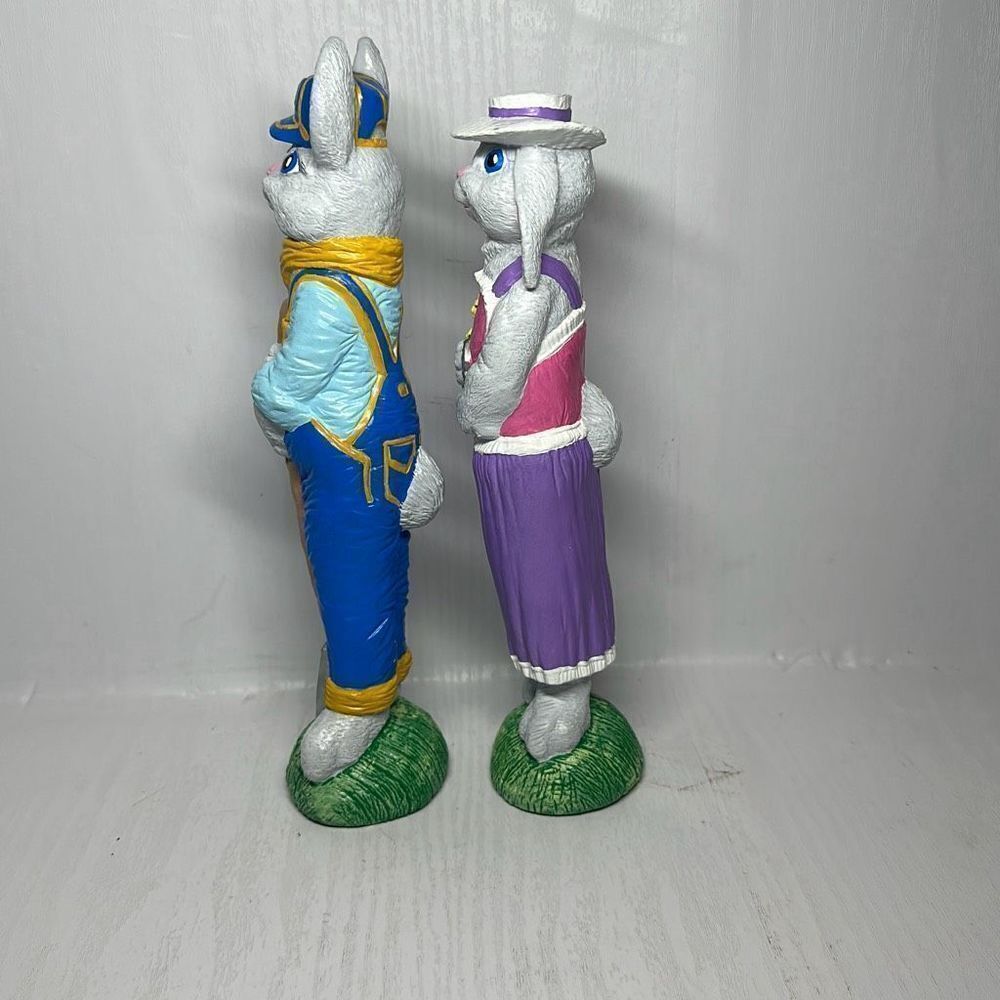Mr. And Mrs. Easter Rabbit‎  Ceramic Pencil Vintage Spring Rabbits - Picture 5 of 8
